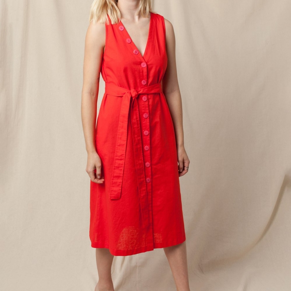 Rachel Antonoff Charlotte Dress in Watermelon